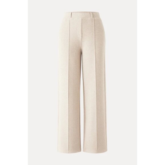 OGL FuzzLuxe High Waisted Straight Leg Pull On Pant Sz Medium Beige Stretchy Sof - Picture 5 of 5